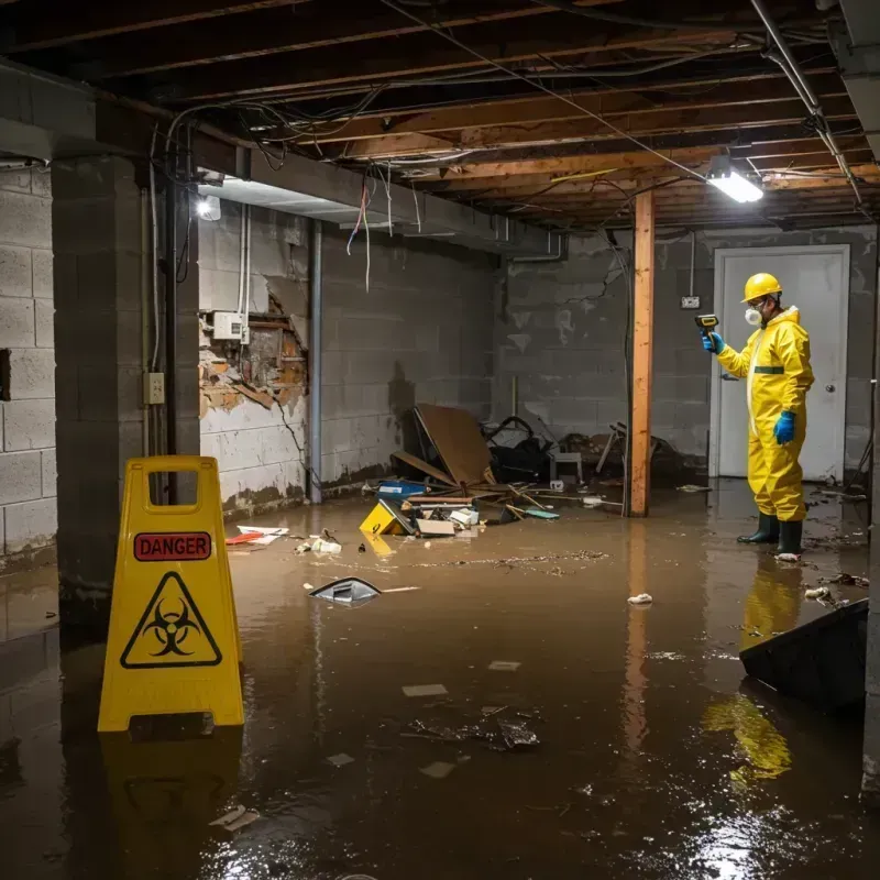 Flooded Basement Electrical Hazard in Madison County, MT Property