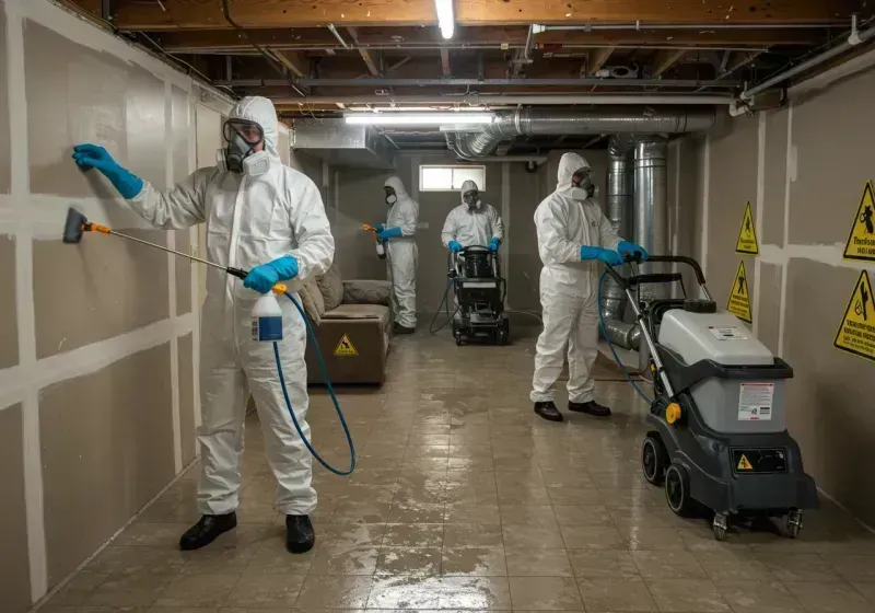 Basement Moisture Removal and Structural Drying process in Madison County, MT